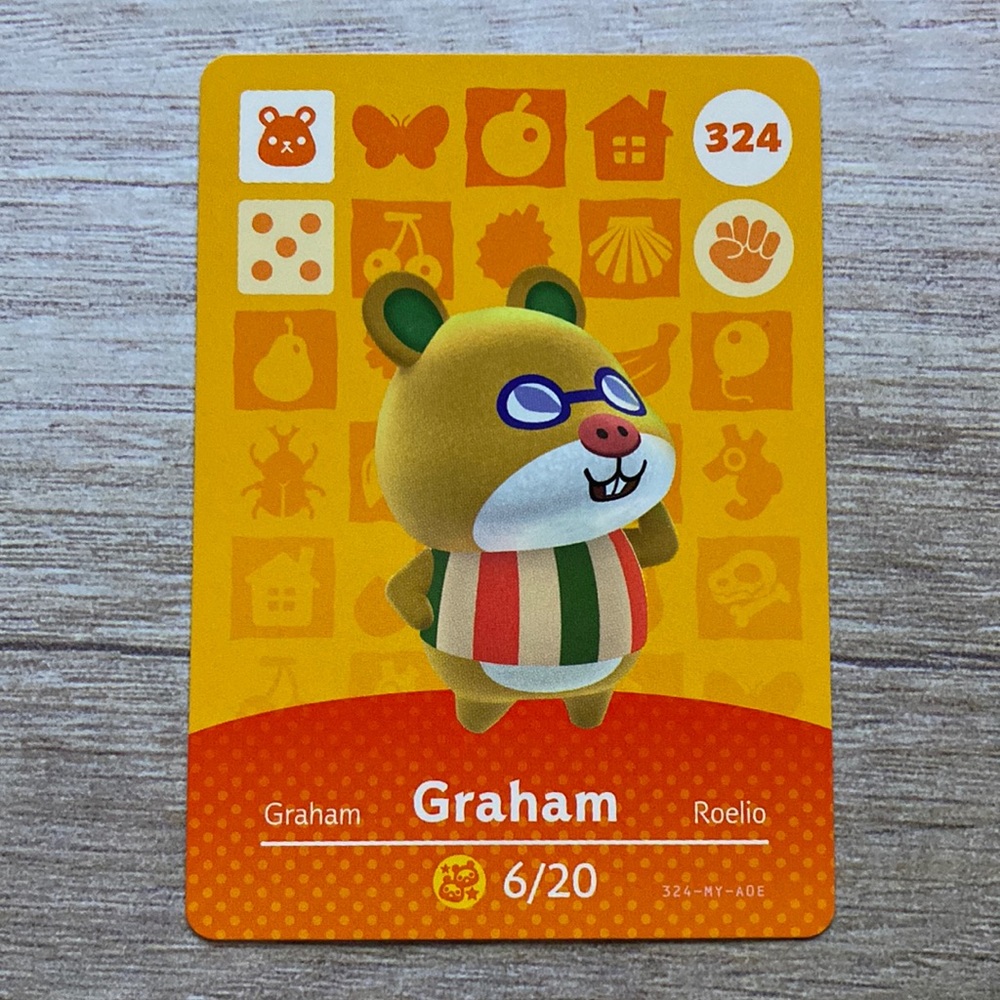 Genuine Animal Crossing Amiibo card Graham